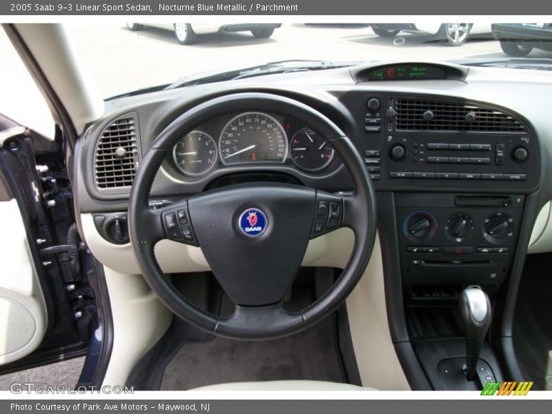 Nocturne Blue Metallic / Parchment 2005 Saab 9-3 Linear Sport Sedan