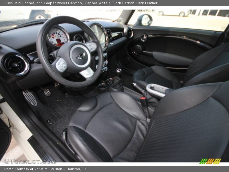 Pepper White / Punch Carbon Black Leather 2009 Mini Cooper John Cooper Works Hardtop