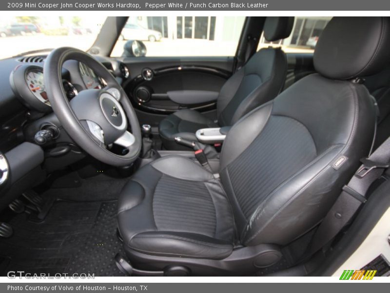 Pepper White / Punch Carbon Black Leather 2009 Mini Cooper John Cooper Works Hardtop