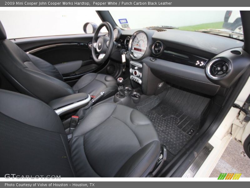 Pepper White / Punch Carbon Black Leather 2009 Mini Cooper John Cooper Works Hardtop