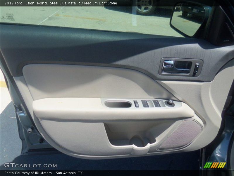 Steel Blue Metallic / Medium Light Stone 2012 Ford Fusion Hybrid