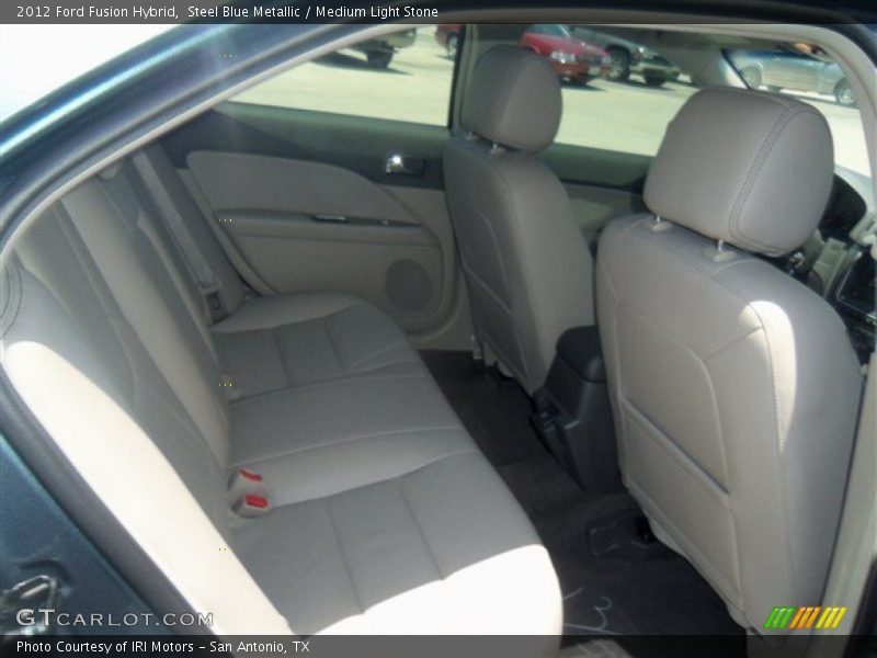 Steel Blue Metallic / Medium Light Stone 2012 Ford Fusion Hybrid