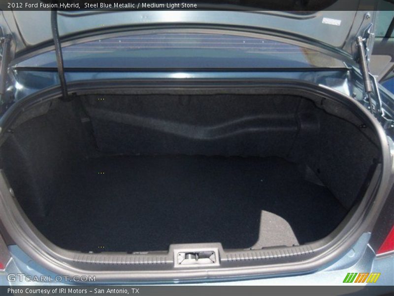 Steel Blue Metallic / Medium Light Stone 2012 Ford Fusion Hybrid