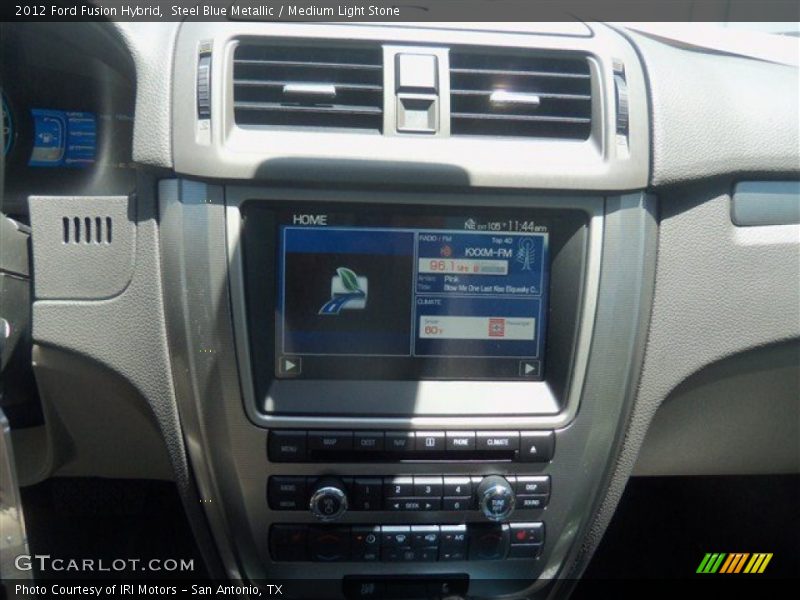 Steel Blue Metallic / Medium Light Stone 2012 Ford Fusion Hybrid