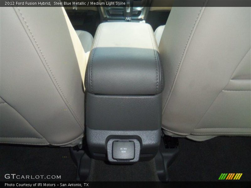 Steel Blue Metallic / Medium Light Stone 2012 Ford Fusion Hybrid