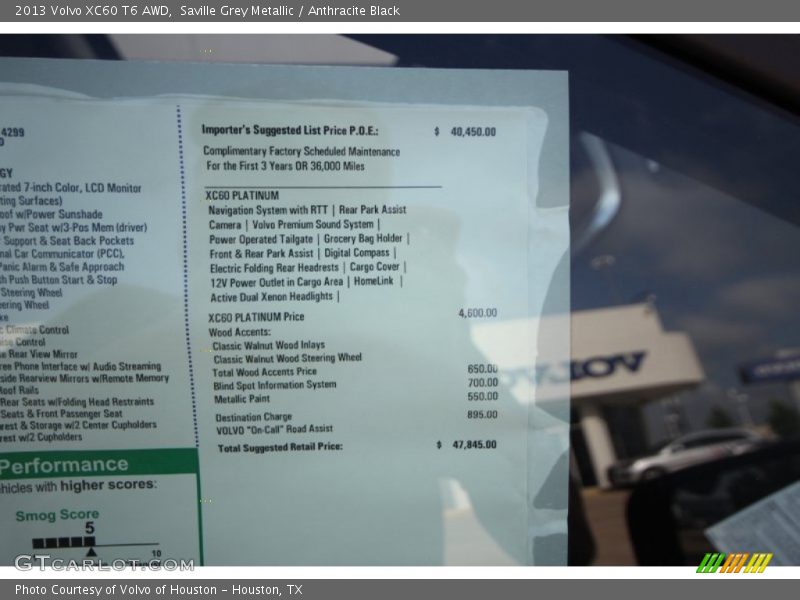 Saville Grey Metallic / Anthracite Black 2013 Volvo XC60 T6 AWD