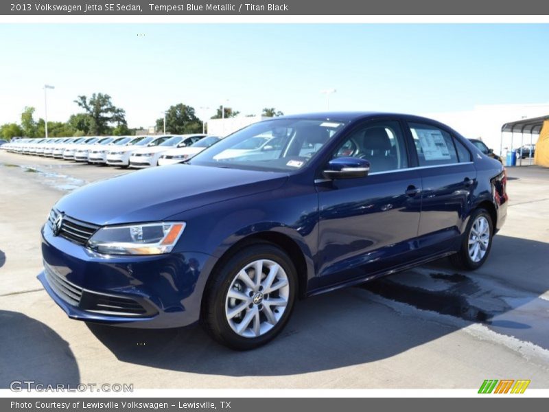 Tempest Blue Metallic / Titan Black 2013 Volkswagen Jetta SE Sedan