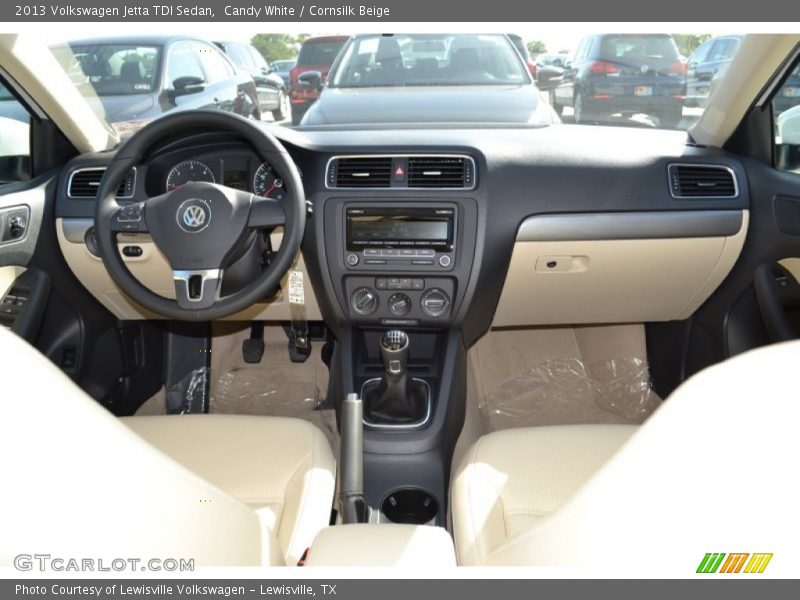 Candy White / Cornsilk Beige 2013 Volkswagen Jetta TDI Sedan