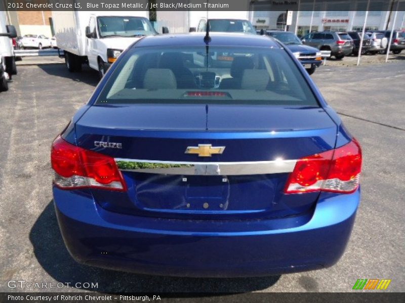 Blue Topaz Metallic / Jet Black/Medium Titanium 2012 Chevrolet Cruze LS