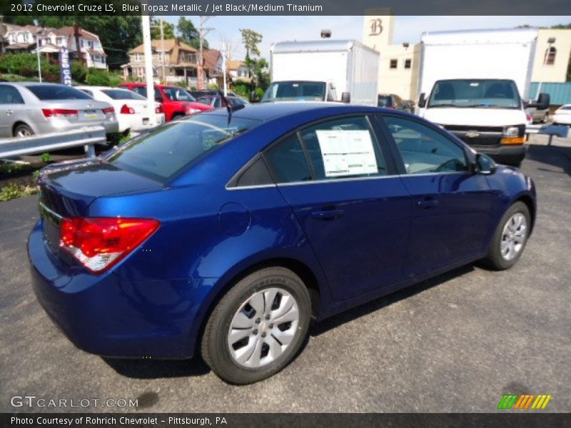 Blue Topaz Metallic / Jet Black/Medium Titanium 2012 Chevrolet Cruze LS