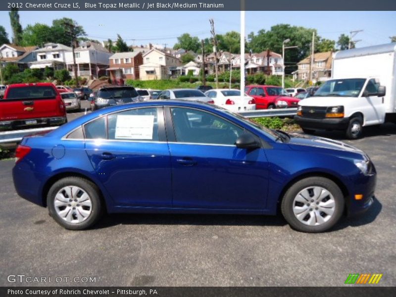 Blue Topaz Metallic / Jet Black/Medium Titanium 2012 Chevrolet Cruze LS