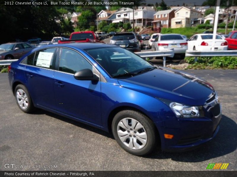 Blue Topaz Metallic / Jet Black/Medium Titanium 2012 Chevrolet Cruze LS