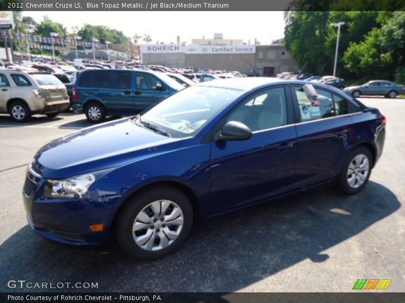 Blue Topaz Metallic / Jet Black/Medium Titanium 2012 Chevrolet Cruze LS