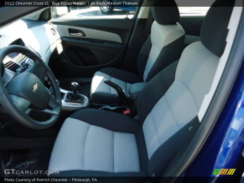 Blue Topaz Metallic / Jet Black/Medium Titanium 2012 Chevrolet Cruze LS
