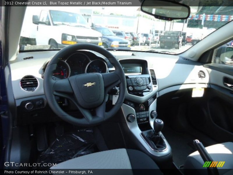 Blue Topaz Metallic / Jet Black/Medium Titanium 2012 Chevrolet Cruze LS