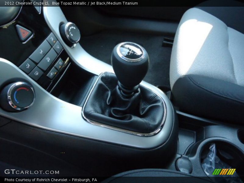 Blue Topaz Metallic / Jet Black/Medium Titanium 2012 Chevrolet Cruze LS