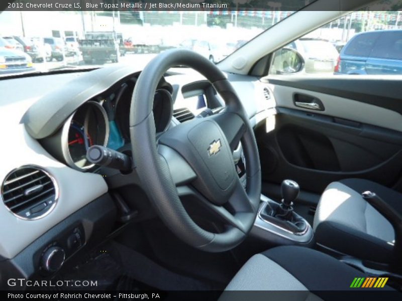 Blue Topaz Metallic / Jet Black/Medium Titanium 2012 Chevrolet Cruze LS