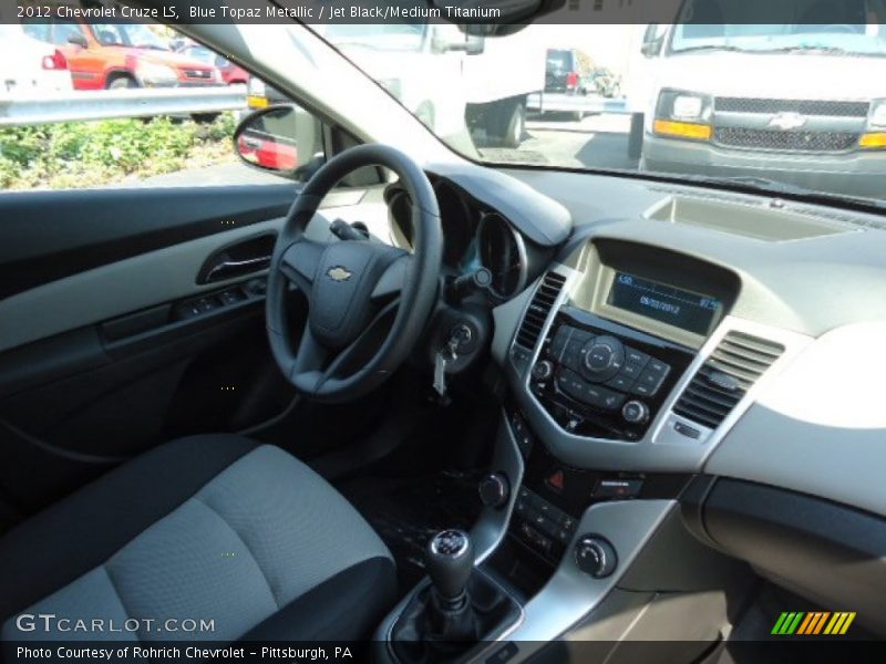 Blue Topaz Metallic / Jet Black/Medium Titanium 2012 Chevrolet Cruze LS