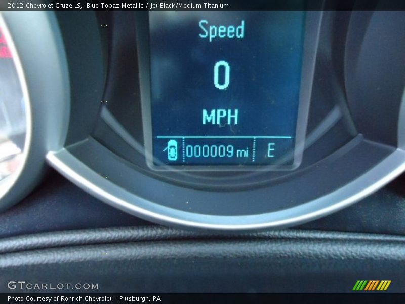 Blue Topaz Metallic / Jet Black/Medium Titanium 2012 Chevrolet Cruze LS