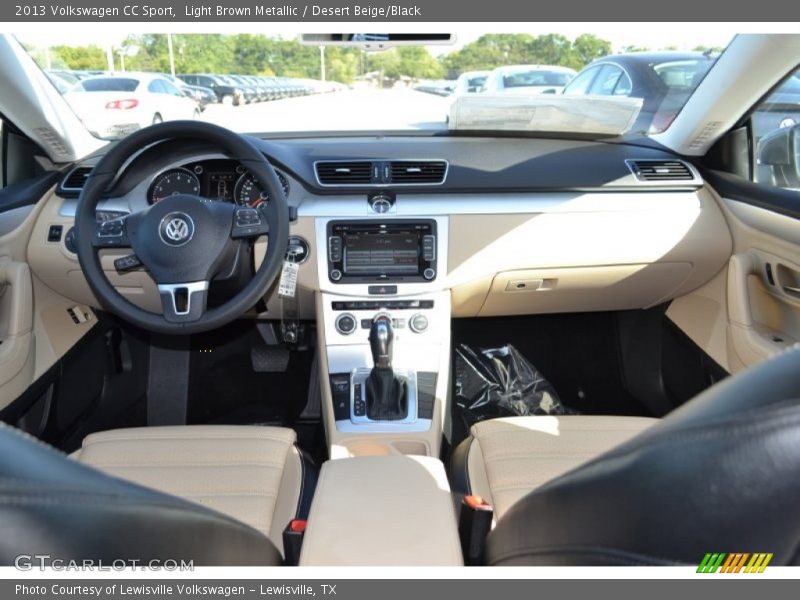 Light Brown Metallic / Desert Beige/Black 2013 Volkswagen CC Sport