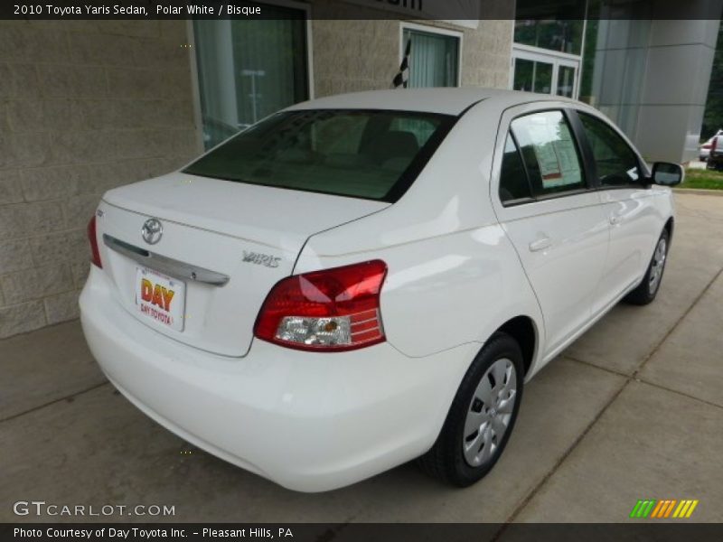 Polar White / Bisque 2010 Toyota Yaris Sedan