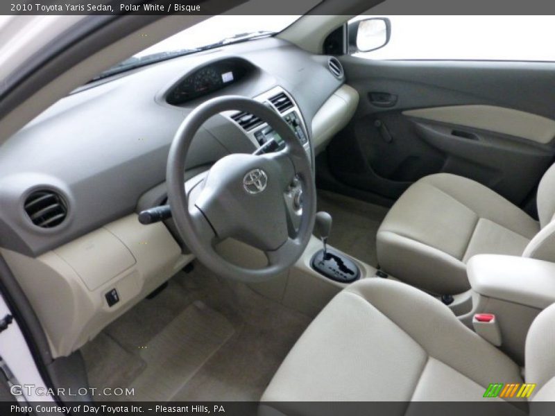 Polar White / Bisque 2010 Toyota Yaris Sedan