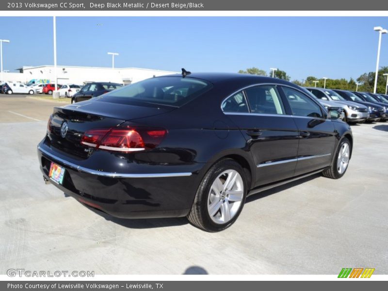 Deep Black Metallic / Desert Beige/Black 2013 Volkswagen CC Sport