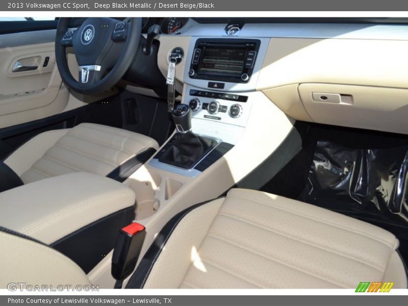 Deep Black Metallic / Desert Beige/Black 2013 Volkswagen CC Sport