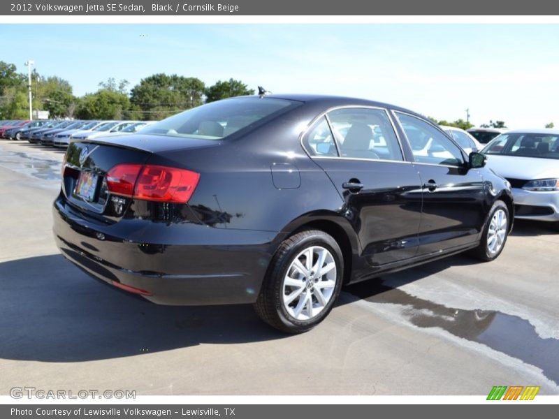Black / Cornsilk Beige 2012 Volkswagen Jetta SE Sedan