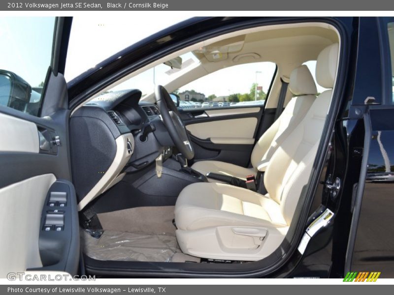 Black / Cornsilk Beige 2012 Volkswagen Jetta SE Sedan