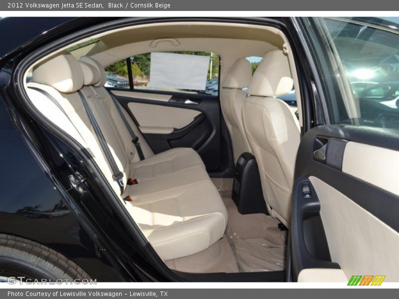 Black / Cornsilk Beige 2012 Volkswagen Jetta SE Sedan