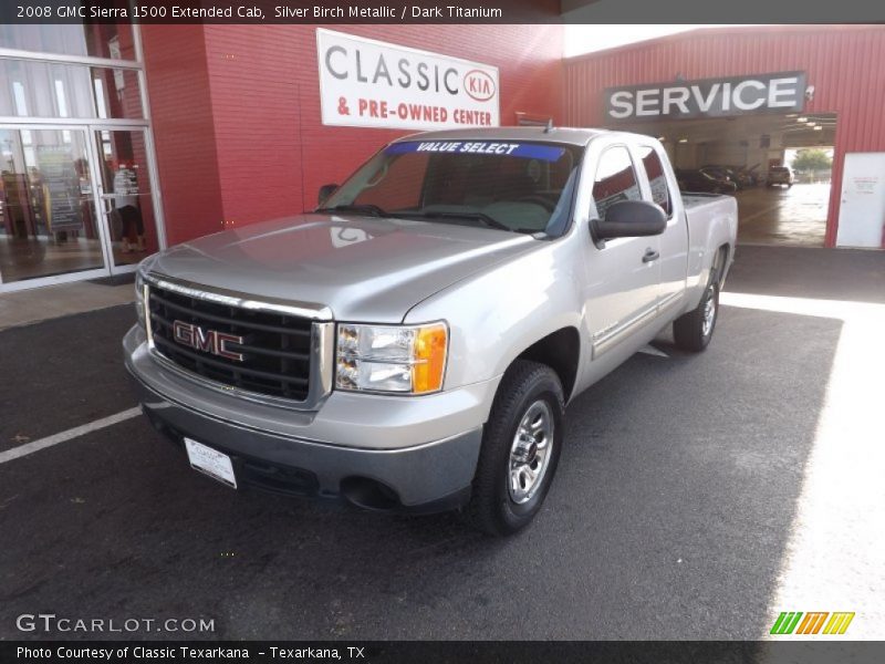 Silver Birch Metallic / Dark Titanium 2008 GMC Sierra 1500 Extended Cab