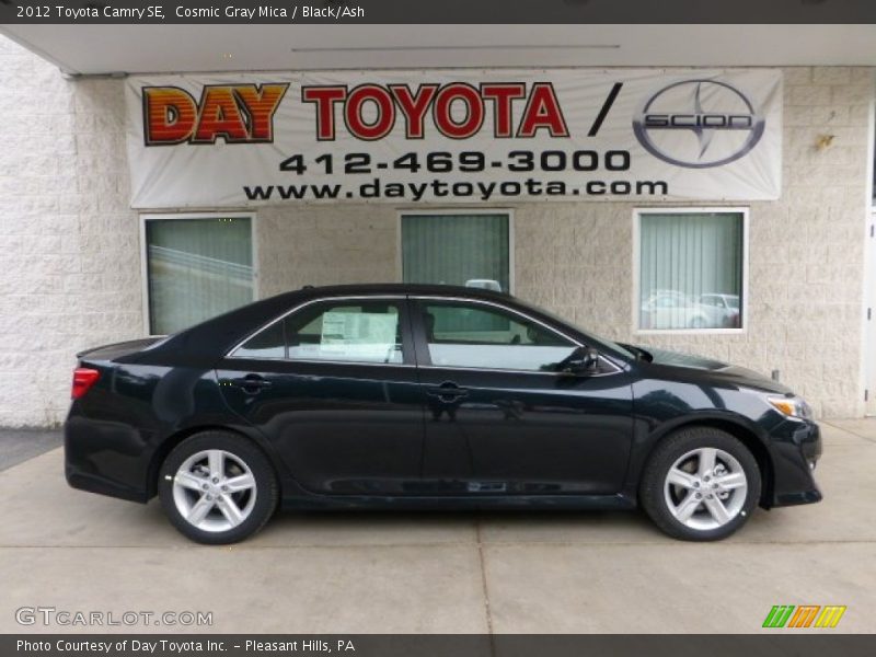 Cosmic Gray Mica / Black/Ash 2012 Toyota Camry SE