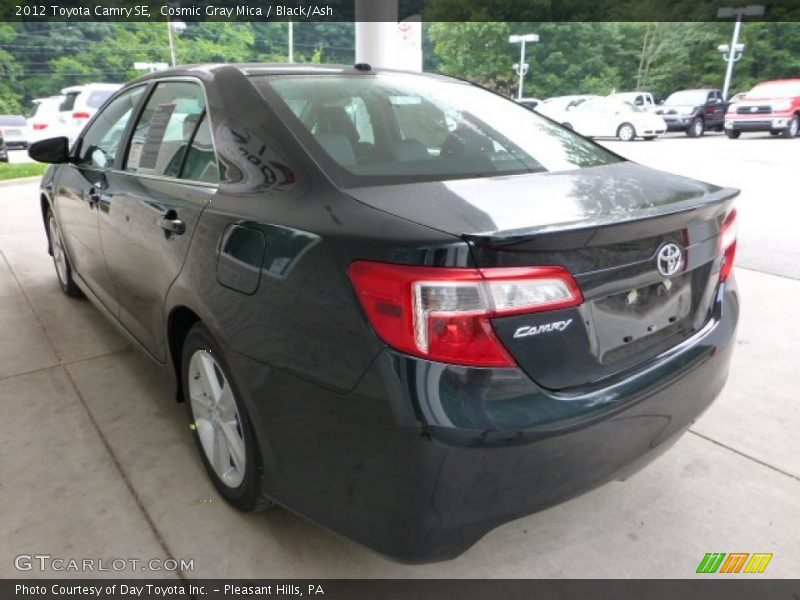 Cosmic Gray Mica / Black/Ash 2012 Toyota Camry SE