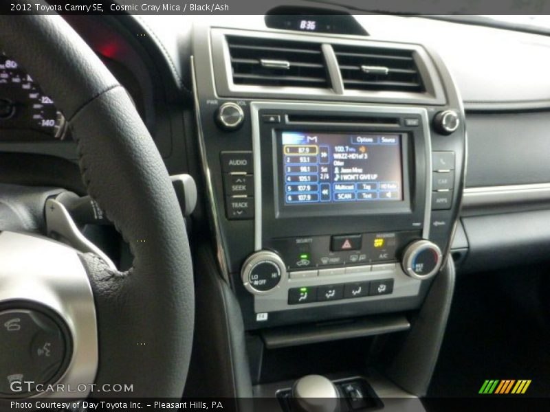 Cosmic Gray Mica / Black/Ash 2012 Toyota Camry SE