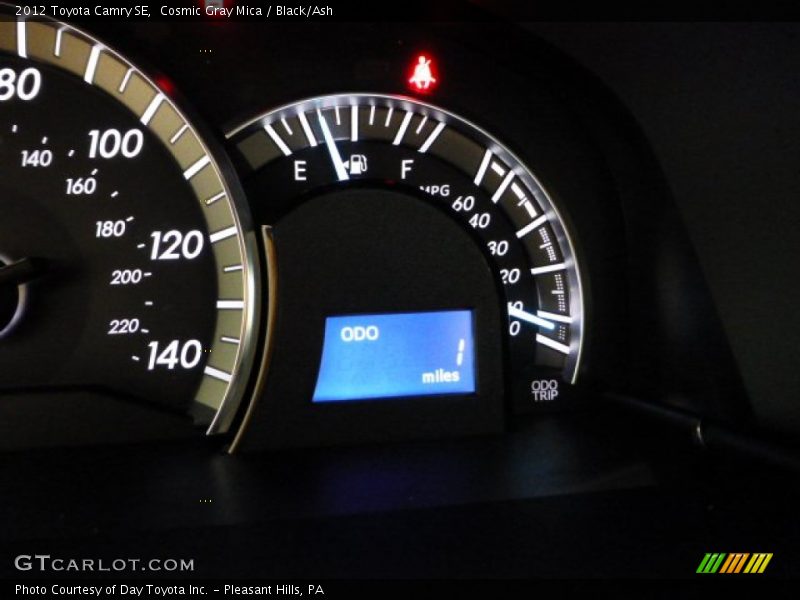 Cosmic Gray Mica / Black/Ash 2012 Toyota Camry SE