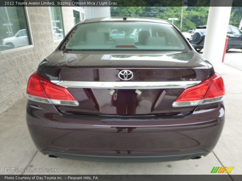 Sizzling Crimson Mica / Light Gray 2012 Toyota Avalon Limited