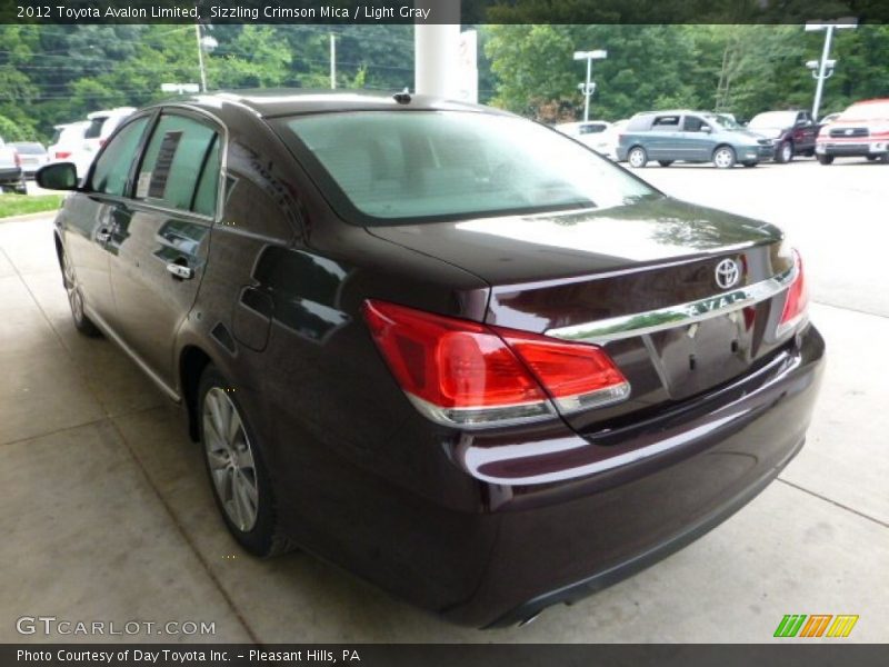 Sizzling Crimson Mica / Light Gray 2012 Toyota Avalon Limited
