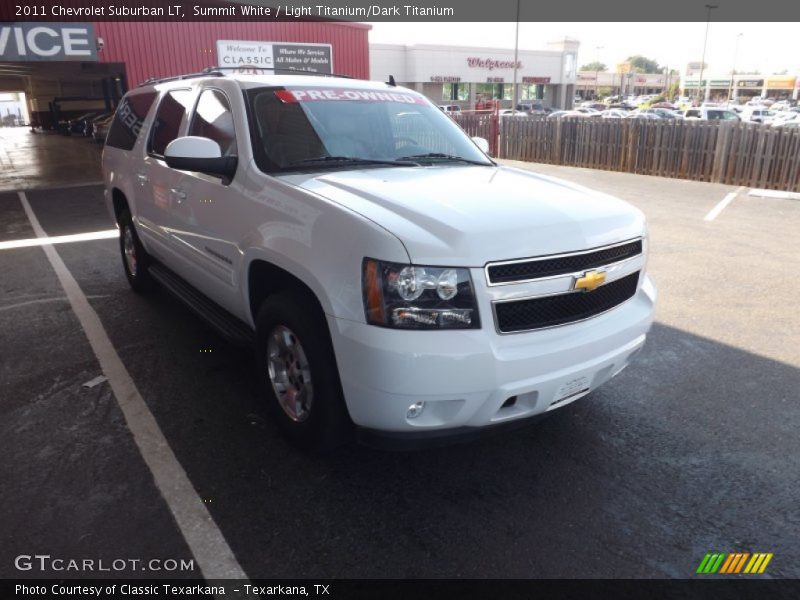Summit White / Light Titanium/Dark Titanium 2011 Chevrolet Suburban LT