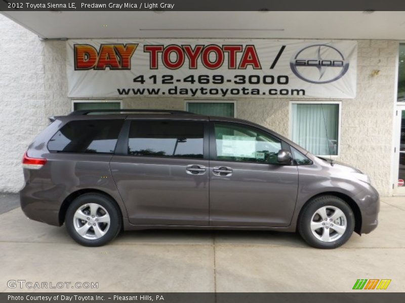 Predawn Gray Mica / Light Gray 2012 Toyota Sienna LE