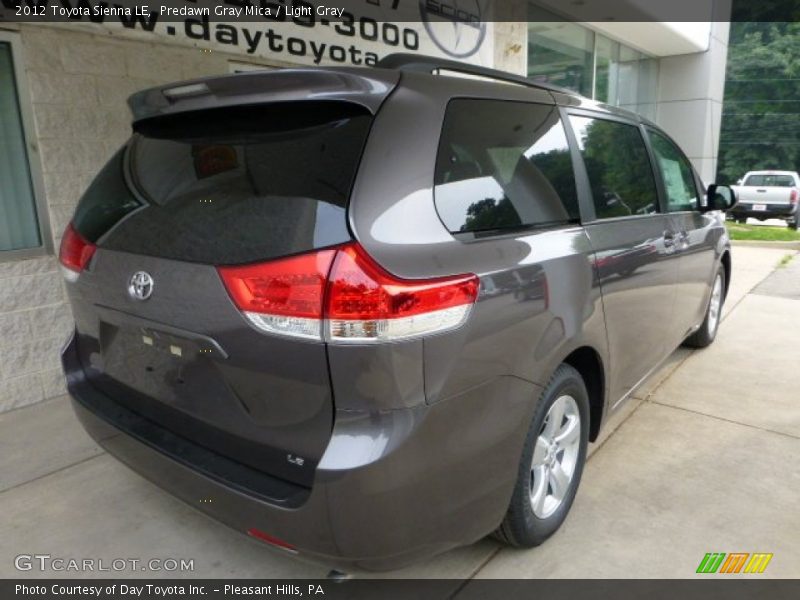 Predawn Gray Mica / Light Gray 2012 Toyota Sienna LE
