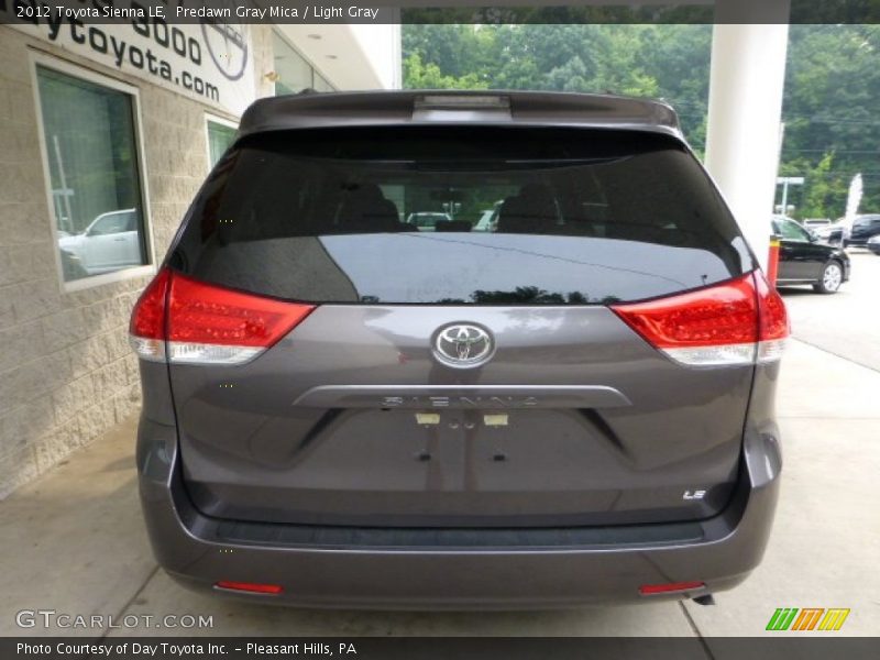 Predawn Gray Mica / Light Gray 2012 Toyota Sienna LE