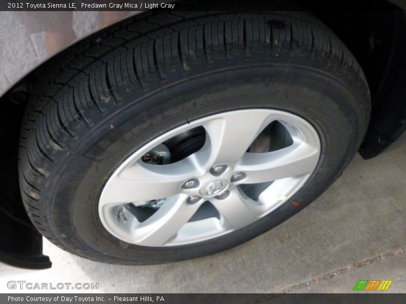 Predawn Gray Mica / Light Gray 2012 Toyota Sienna LE