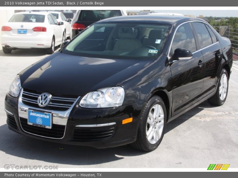 Black / Cornsilk Beige 2010 Volkswagen Jetta TDI Sedan