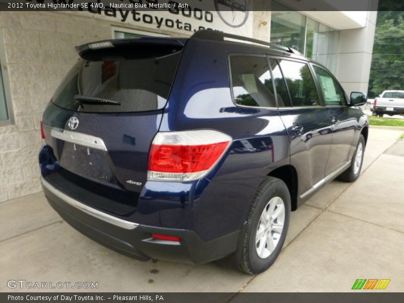Nautical Blue Metallic / Ash 2012 Toyota Highlander SE 4WD