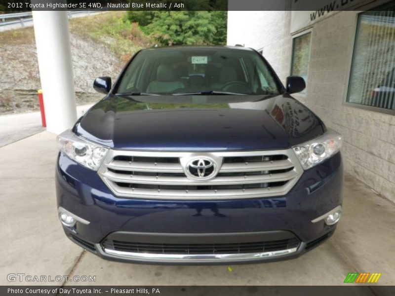 Nautical Blue Metallic / Ash 2012 Toyota Highlander SE 4WD
