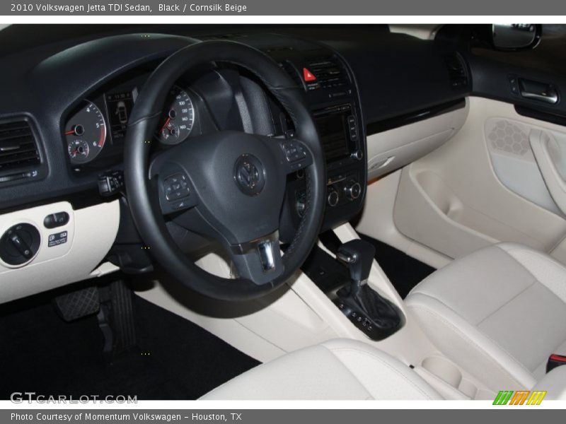 Black / Cornsilk Beige 2010 Volkswagen Jetta TDI Sedan