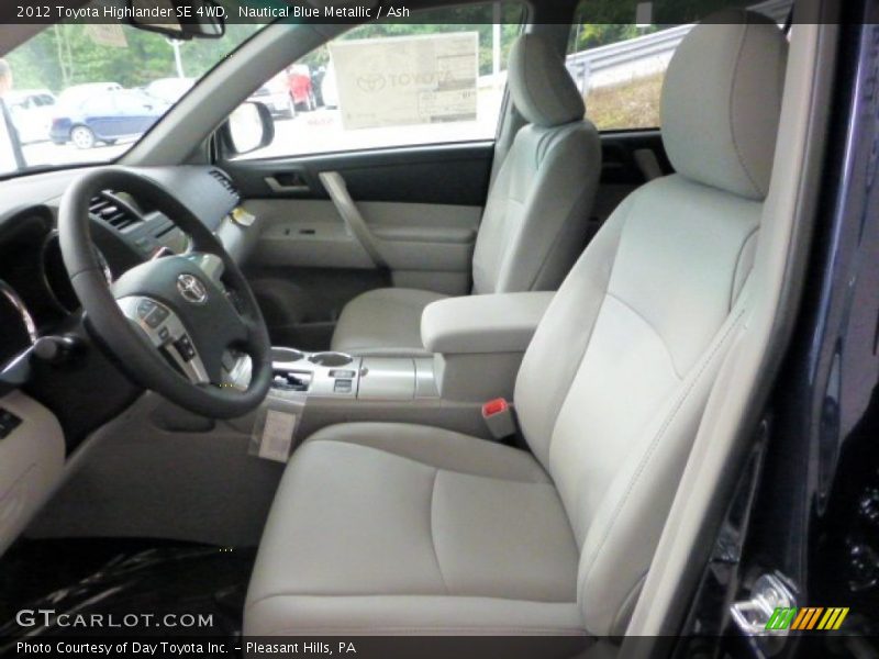 Nautical Blue Metallic / Ash 2012 Toyota Highlander SE 4WD