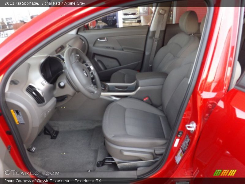 Front Seat of 2011 Sportage 