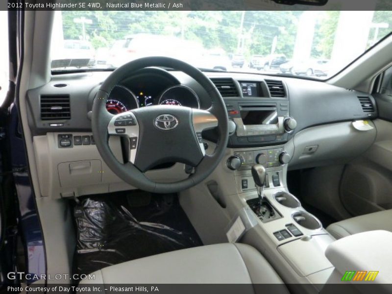 Nautical Blue Metallic / Ash 2012 Toyota Highlander SE 4WD